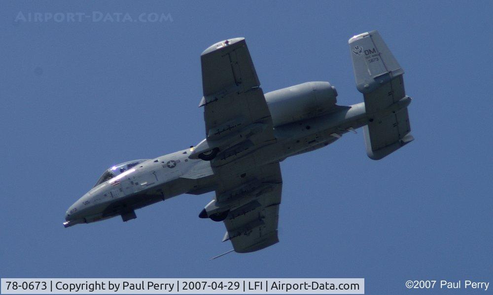 78-0673, 1978 Fairchild Republic A-10A Thunderbolt II C/N A10-0293, Shark mouth or not, she looks hungry for armor