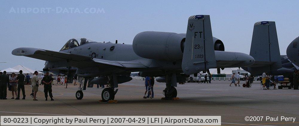 80-0223, 1980 Fairchild Republic A-10A Thunderbolt II C/N A10-0573, One of the Flying Tiger's birds