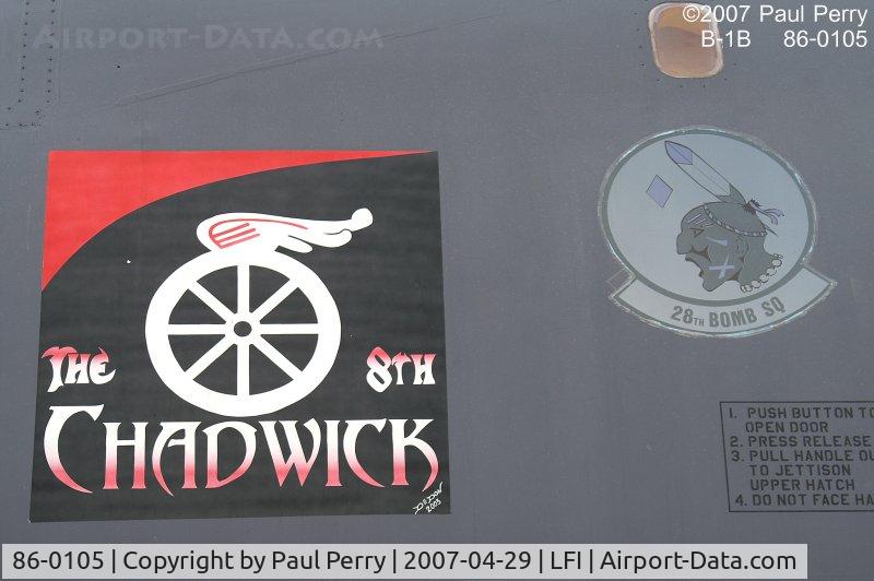 86-0105, 1986 Rockwell B-1B Lancer C/N 65, All bombers should carry nose art