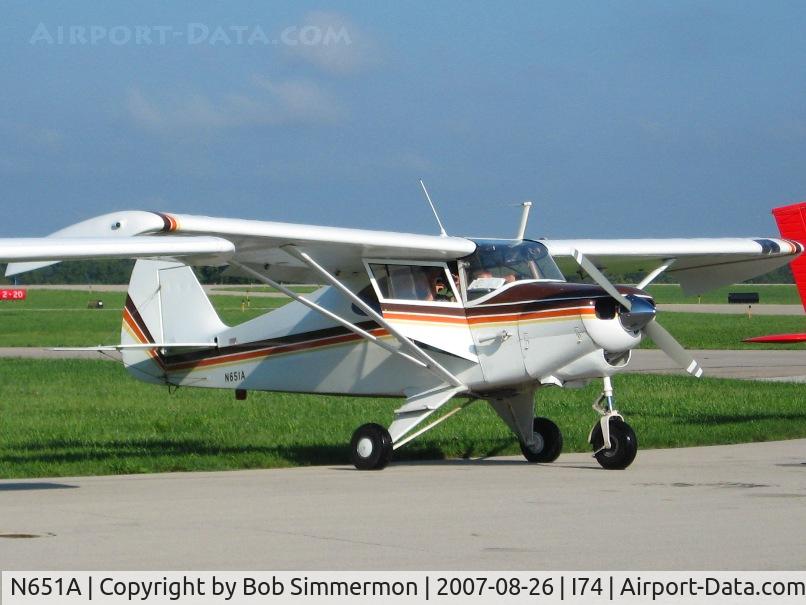 N651A, 1951 Piper PA-22 C/N 22-54, On the ramp at Urbana, OH