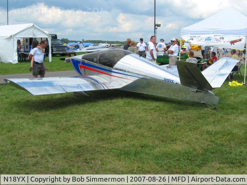 N18YX, 2006 Sonex Waiex C/N W0018, On display at the EAA MERFI event at Mansfield, OH