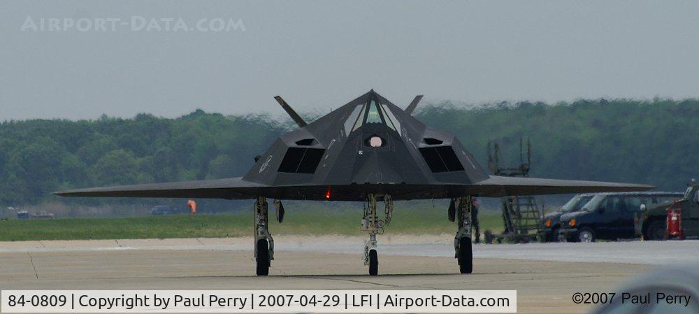 84-0809, 1983 Lockheed F-117A Nighthawk C/N A.4034, Note the auxiliary inlet doors open over the intake trunks