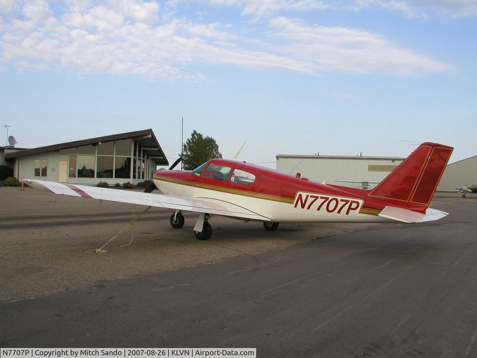 N7707P, 1961 Piper PA-24-260 Comanche C/N 24-2919, Parked on the ramp at Airlake.
