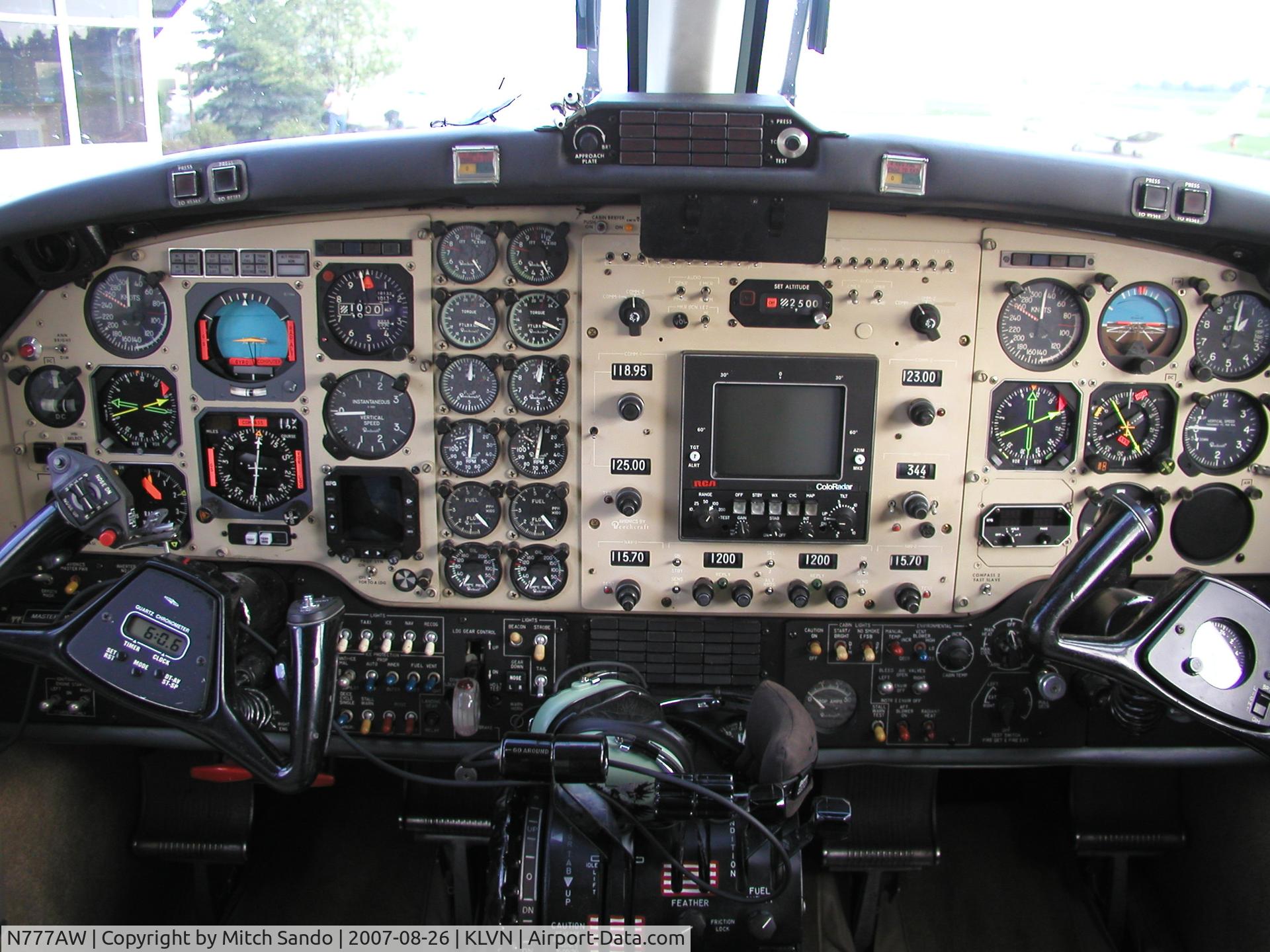 N777AW, 1979 Beech 200 C/N BB-536, Thanks to Advanced Wireless Communications for this picture.