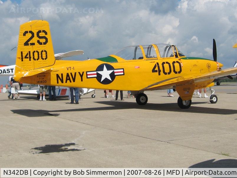 N342DB, 1999 Beech T-34A Mentor Mentor C/N G-107, EAA MERFI event at Mansfield, OH