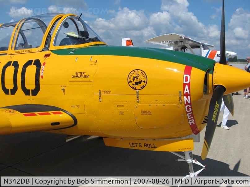 N342DB, 1999 Beech T-34A Mentor Mentor C/N G-107, EAA MERFI event at Mansfield, OH