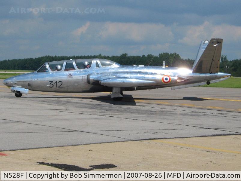 N528F, 1966 Fouga CM-170 Magister C/N 528, EAA MERFI event at Mansfield, OH
