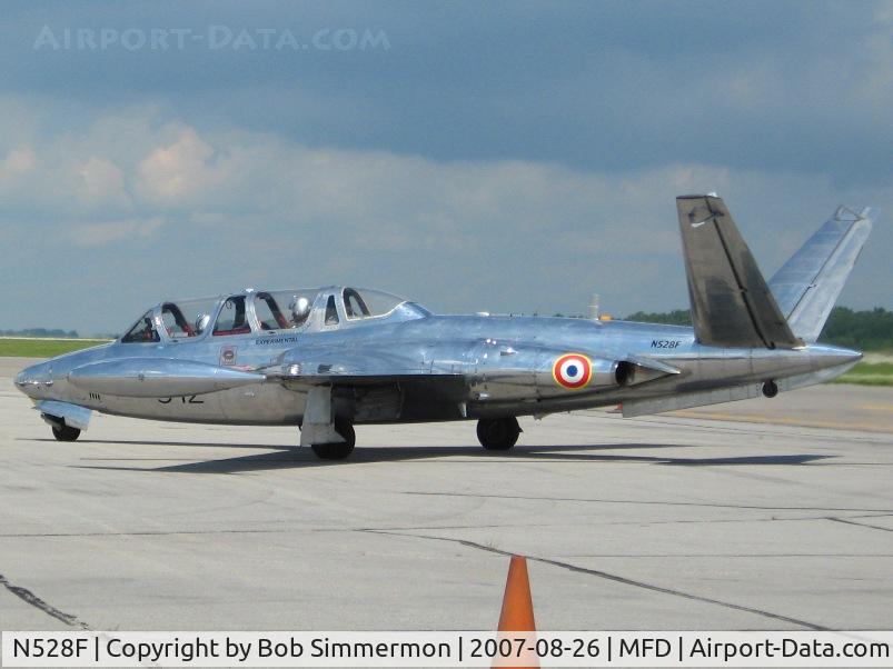 N528F, 1966 Fouga CM-170 Magister C/N 528, EAA MERFI event at Mansfield, OH