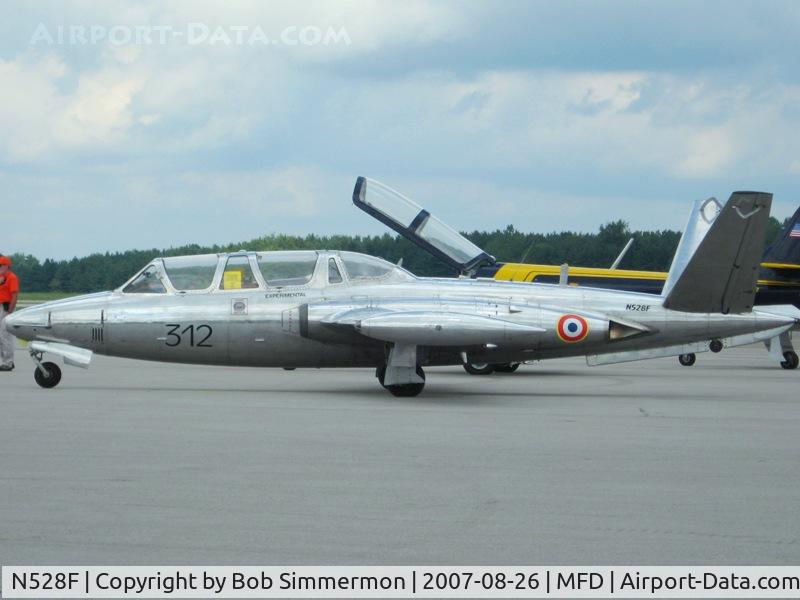 N528F, 1966 Fouga CM-170 Magister C/N 528, EAA MERFI event at Mansfield, OH