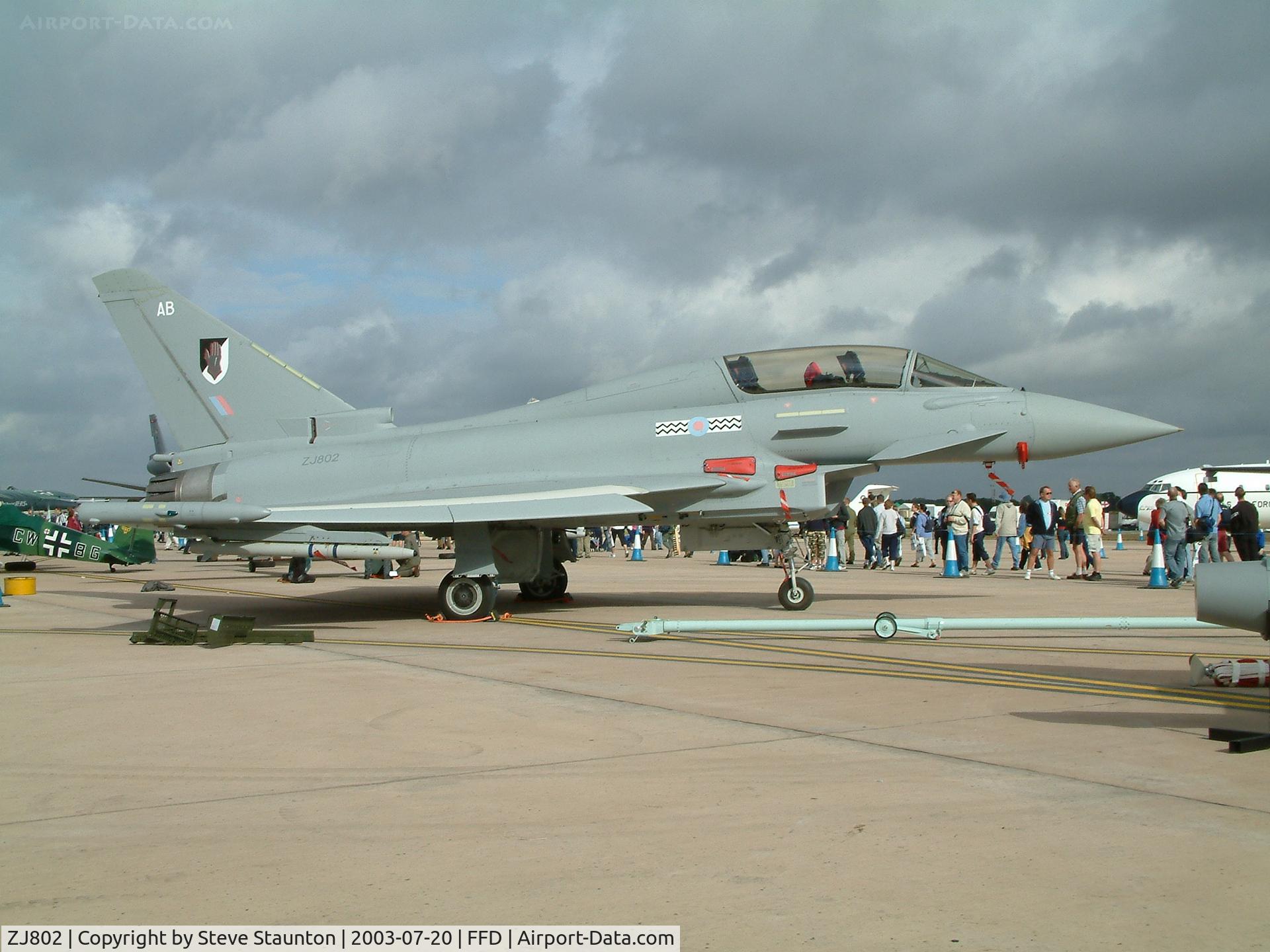 ZJ802, 2003 Eurofighter EF-2000 Typhoon T1 C/N 0011/BT003, Royal International Air Tattoo 2003