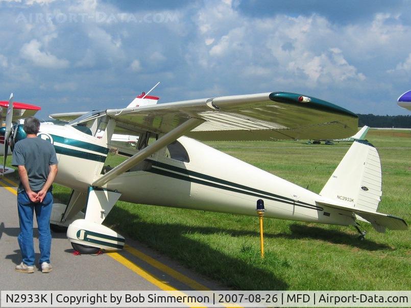 N2933K, 1947 Luscombe 8E Silvaire C/N 5660, EAA MERFI event at Mansfield, OH