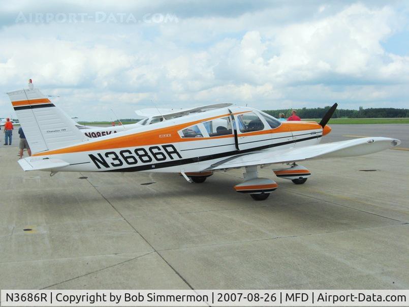 N3686R, 1970 Piper PA-28-180 Cherokee C/N 28-5788, EAA MERFI event at Mansfield, OH