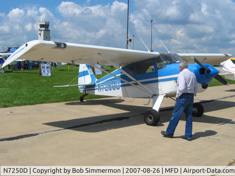 N7250D, 1957 Piper PA-22-150 Tri-Pacer C/N 22-5076, EAA MERFI event at Mansfield, OH