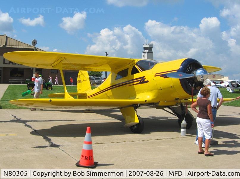 N80305, 1946 Beech G17S C/N B-04, EAA MERFI event at Mansfield, OH