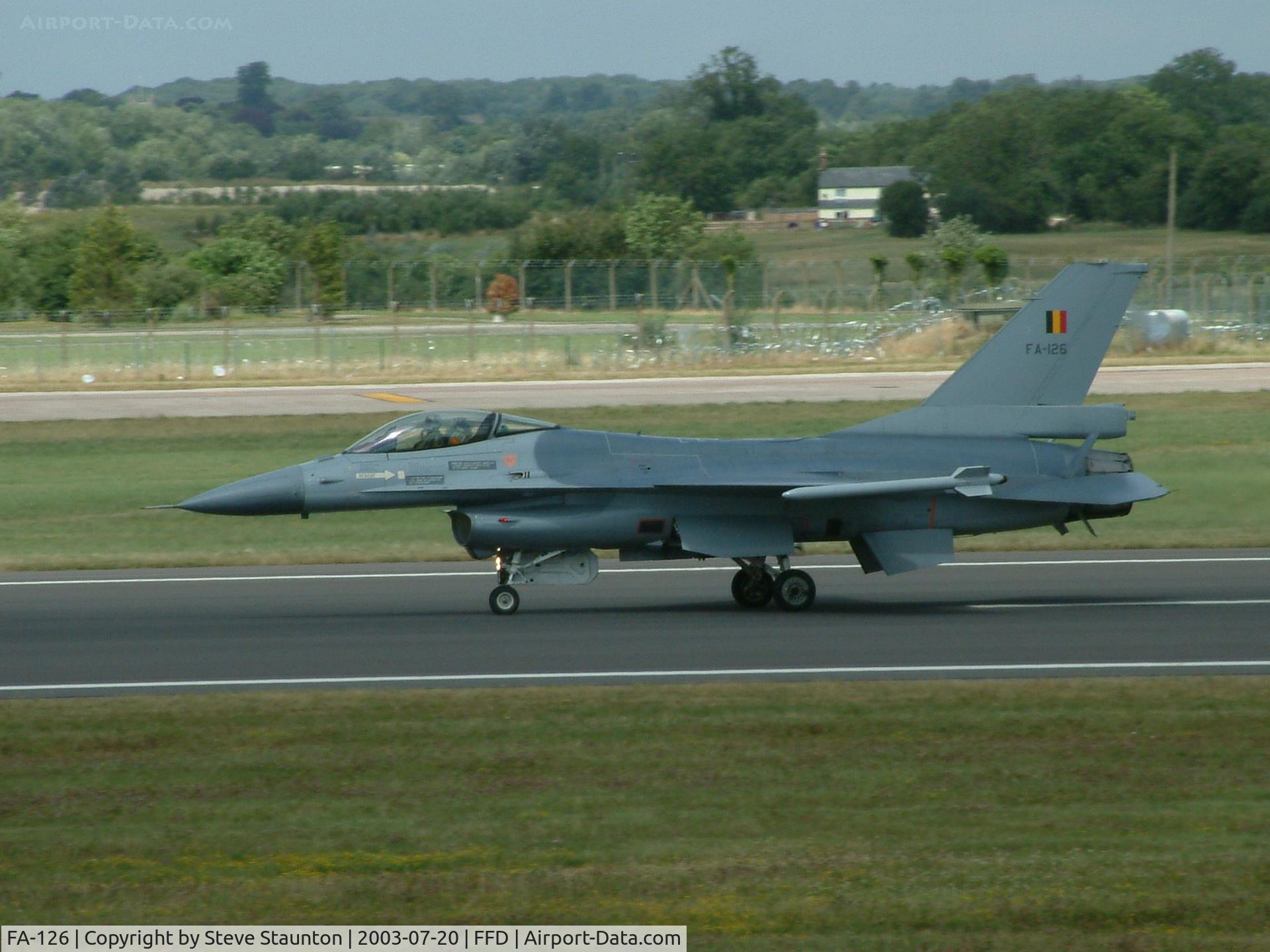 FA-126, SABCA F-16AM Fighting Falcon C/N 6H-126, Royal International Air Tattoo 2003