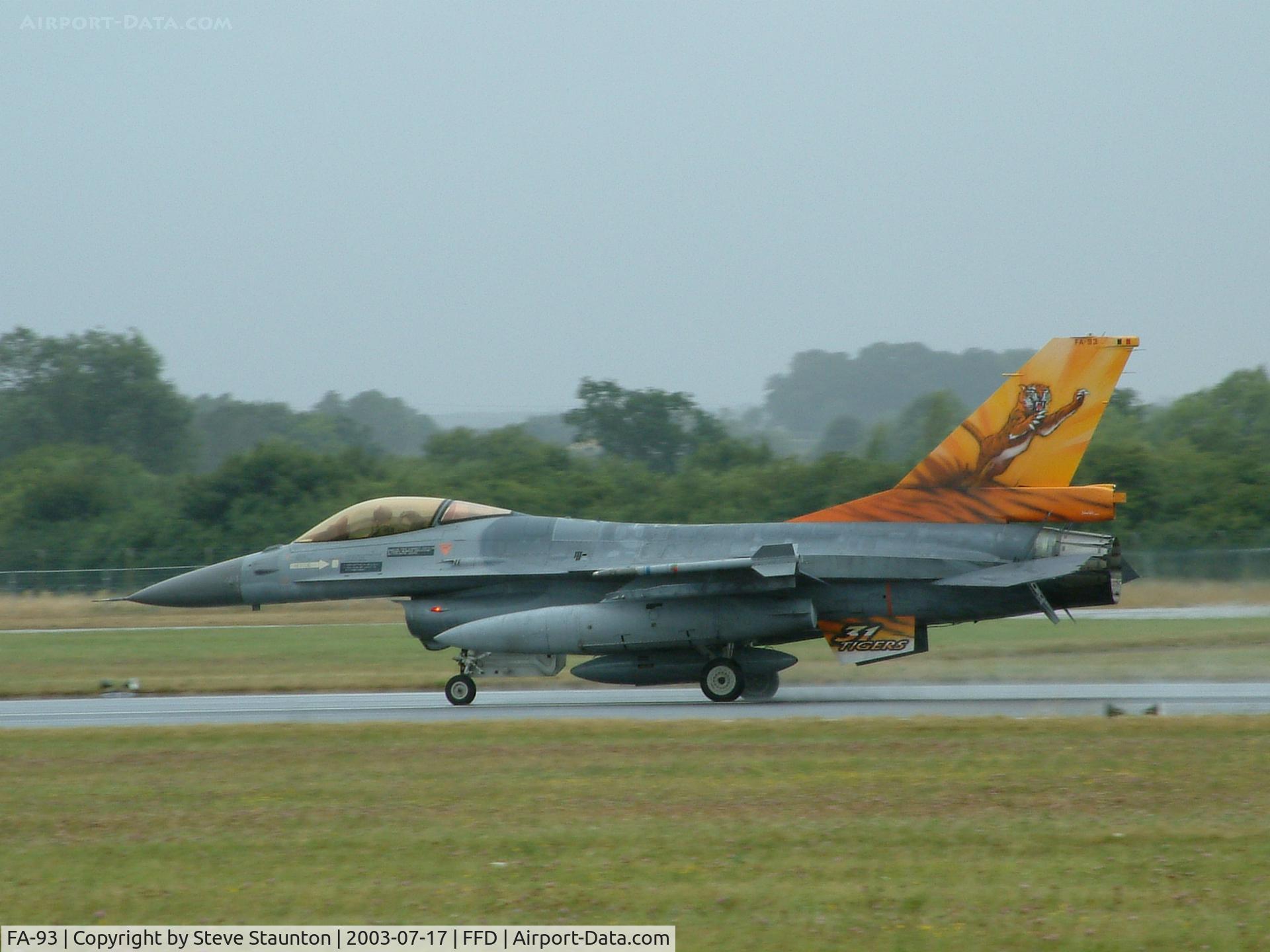 FA-93, 1980 SABCA F-16AM Fighting Falcon C/N 6H-93, Royal International Air Tattoo 2003