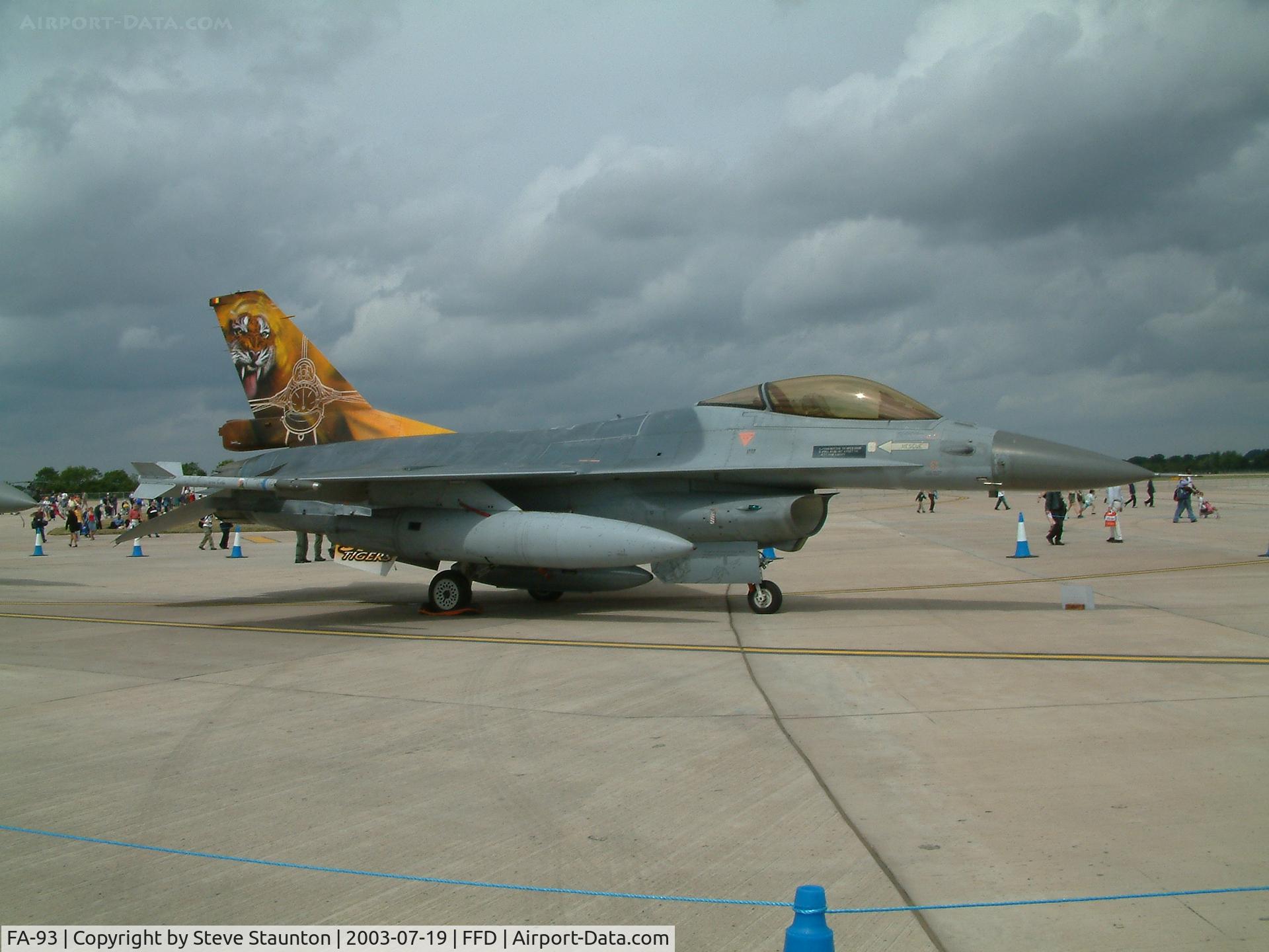 FA-93, 1980 SABCA F-16AM Fighting Falcon C/N 6H-93, Royal International Air Tattoo 2003