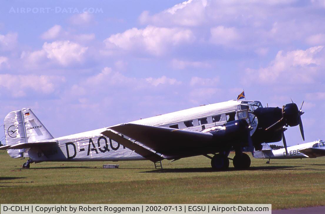 D-CDLH, 1936 Junkers Ju-52/3m C/N 130714, Painted as D-AQUI Lufthansa.