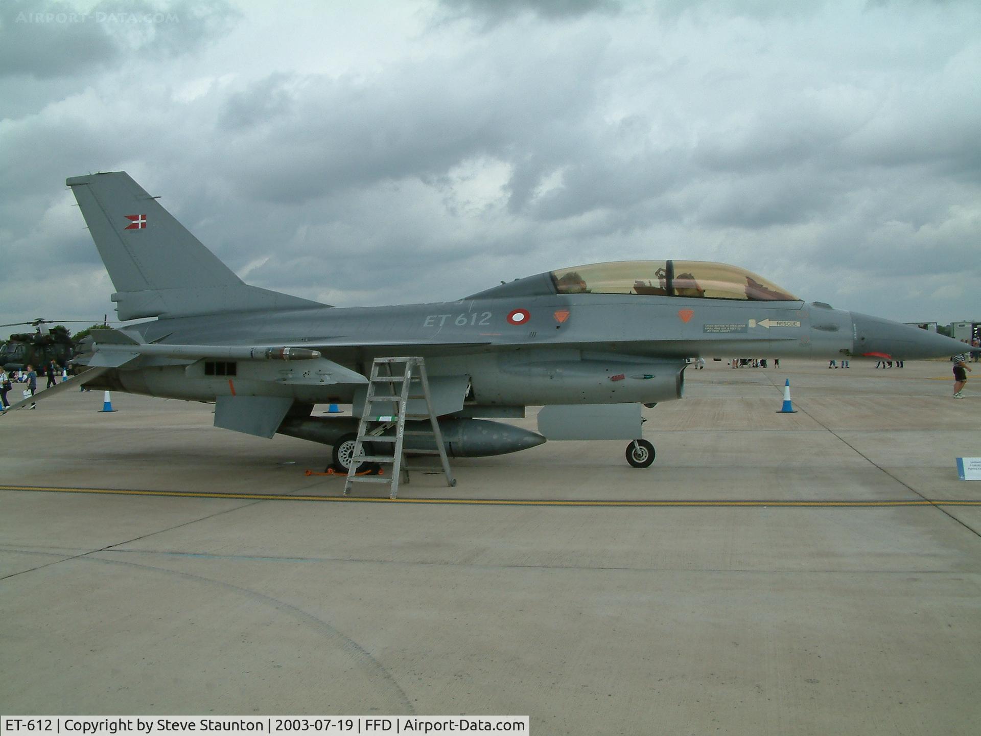 ET-612, SABCA F-16B Fighting Falcon C/N 6G-9, Royal International Air Tattoo 2003