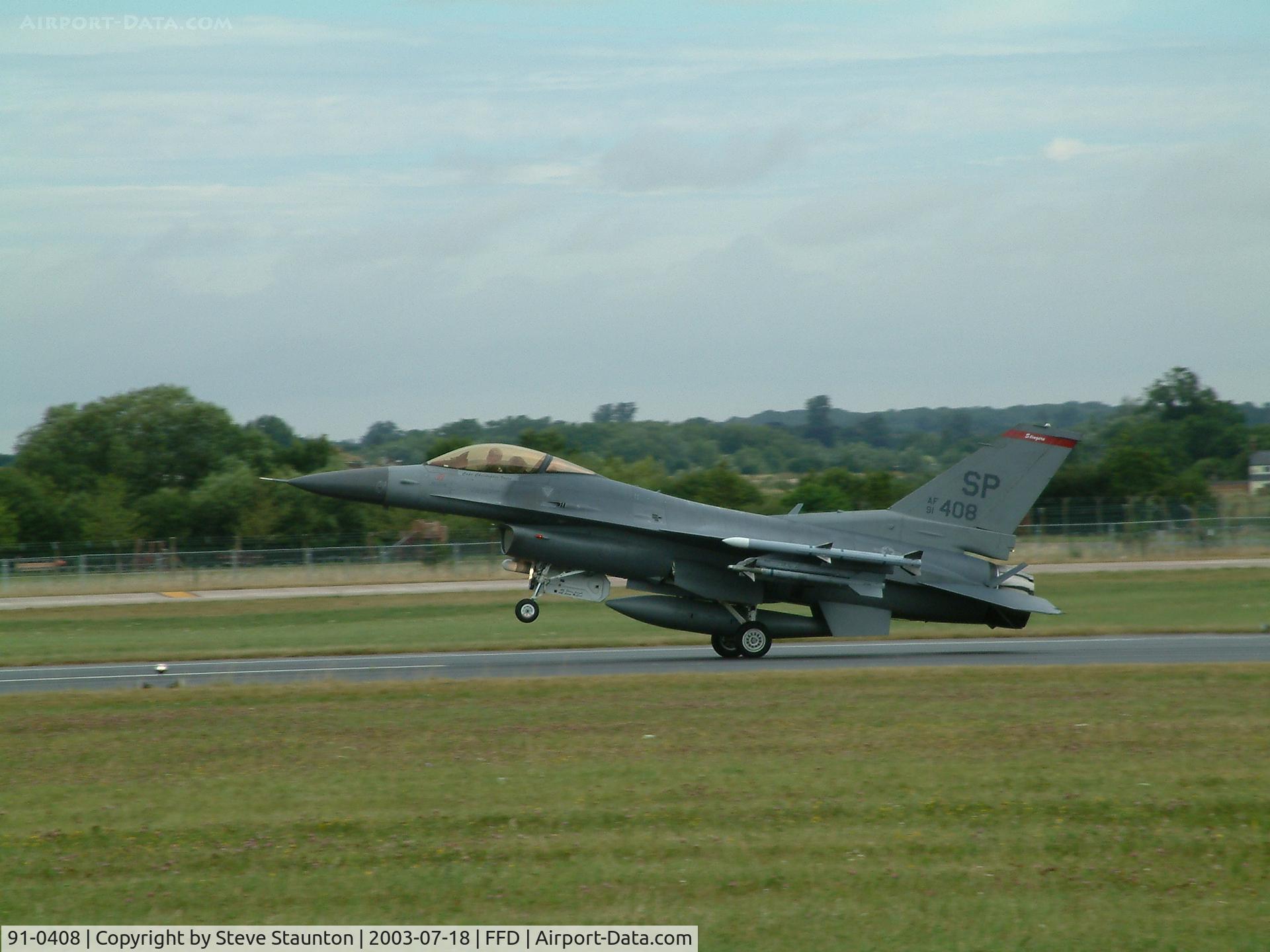 91-0408, General Dynamics F-16C Fighting Falcon C/N CC-106, Royal International Air Tattoo 2003