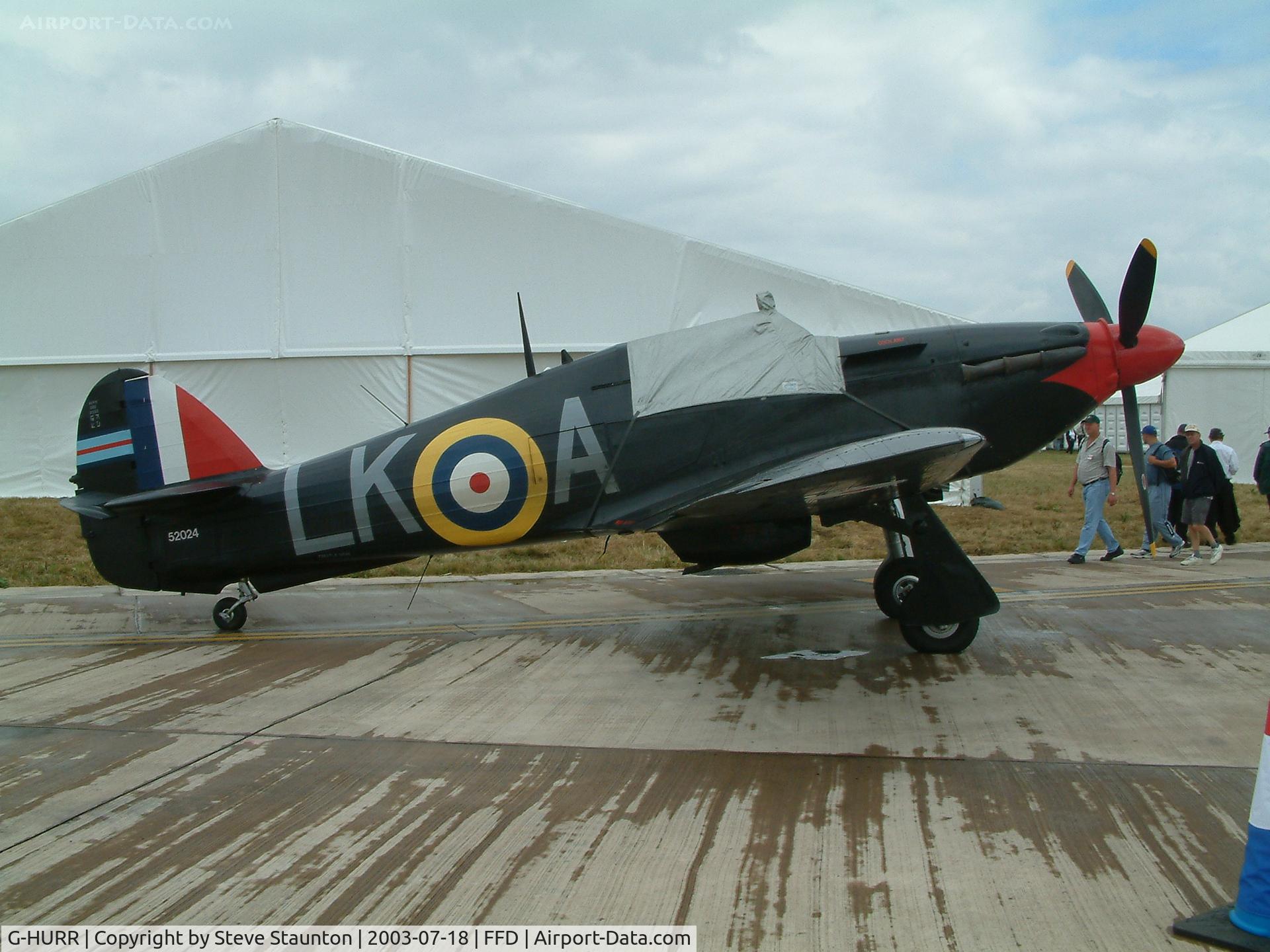 G-HURR, 1942 Hawker (CCF) Hurricane Mk12 C/N 52024, Royal International Air Tattoo 2003
