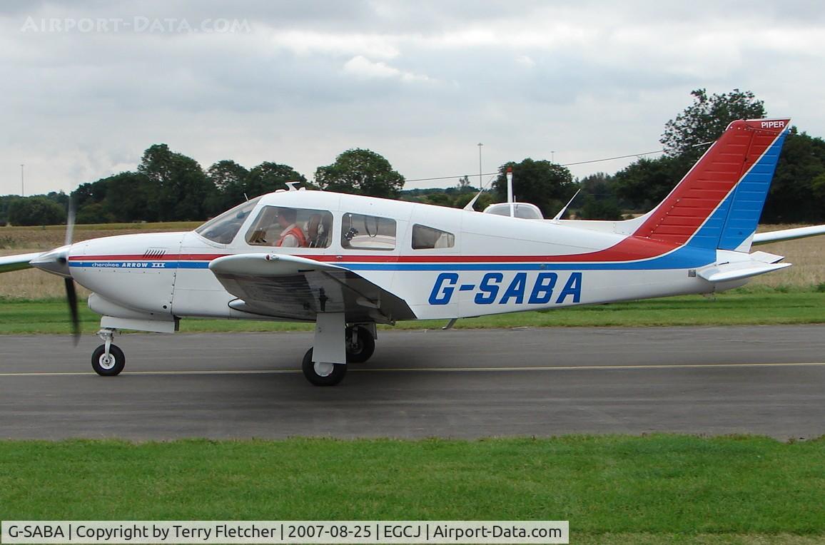 G-SABA, 1977 Piper PA-28R-201T Cherokee Arrow III C/N 28R-7703268, 2007 PFA Regional Rally at Sherburn , Yorkshire , UK