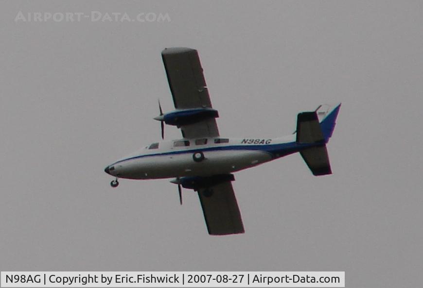 N98AG, Partenavia AP-68TP-300 Spartacus C/N 8011, 4. N98AG over Knebworth House