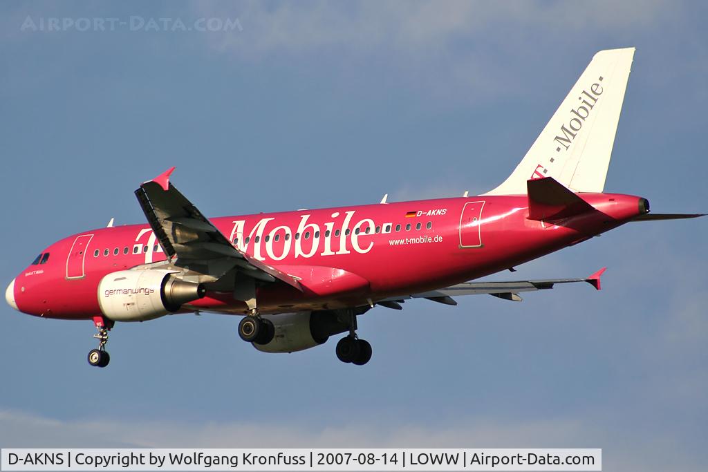 D-AKNS, 2000 Airbus A319-112 C/N 1277, T-Mobile Logojet