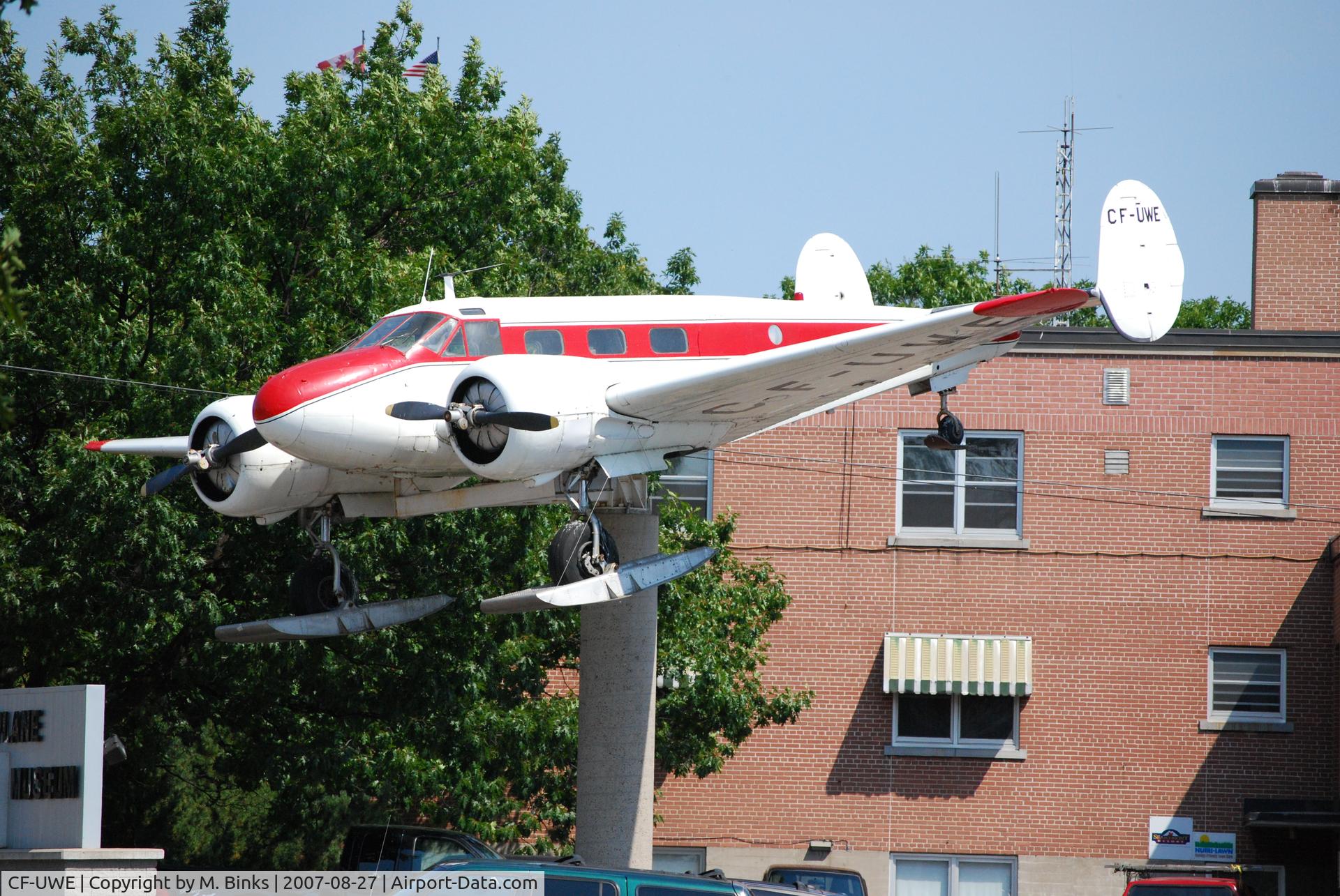 CF-UWE, 1944 Beech UC-45F C/N 8034, On display Bushplane museum SSM