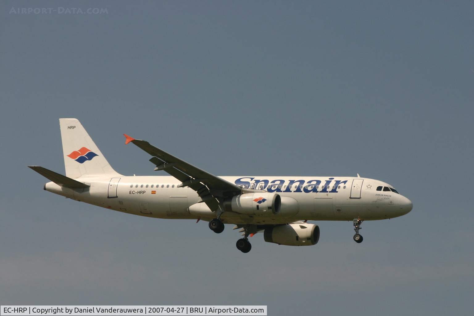 EC-HRP, 2000 Airbus A320-232 C/N 1349, flight JK4827 is descending to rwy 02