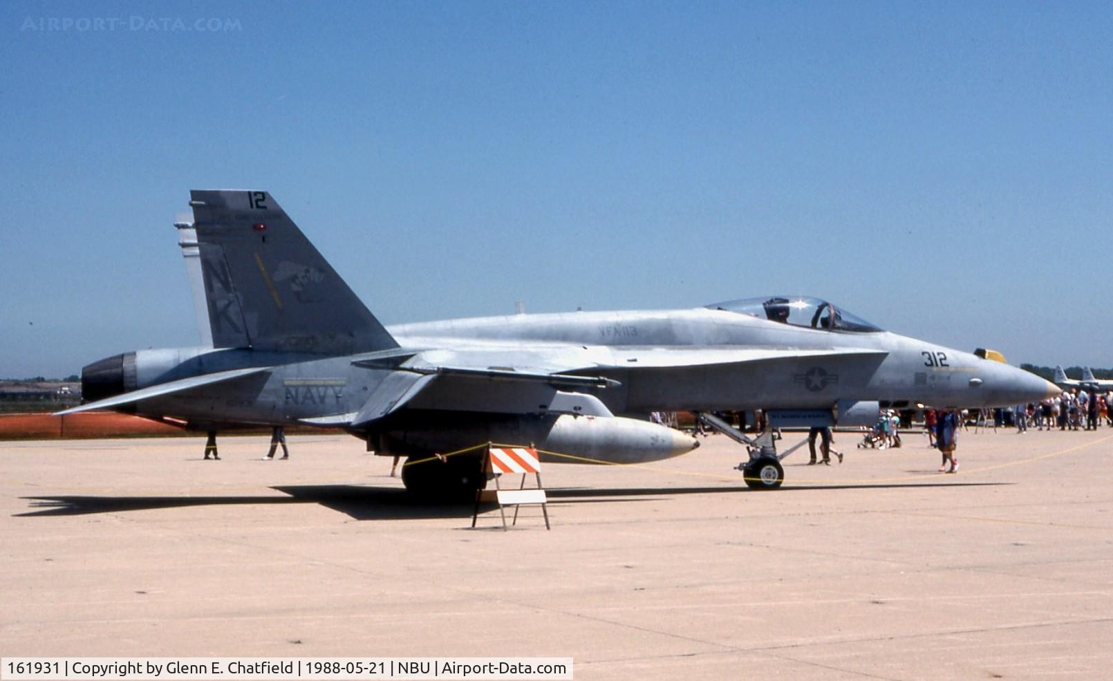 161931, McDonnell Douglas F/A-18A Hornet C/N 0131/A100, F/A-18A at the open house.  Was used by Blue Angels for a while.