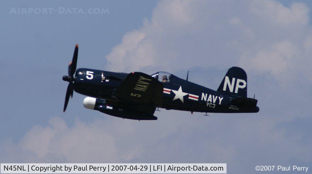N45NL, 1951 Vought F4U-5NL Corsair C/N 124692, Forming an idyllic scene on climbout