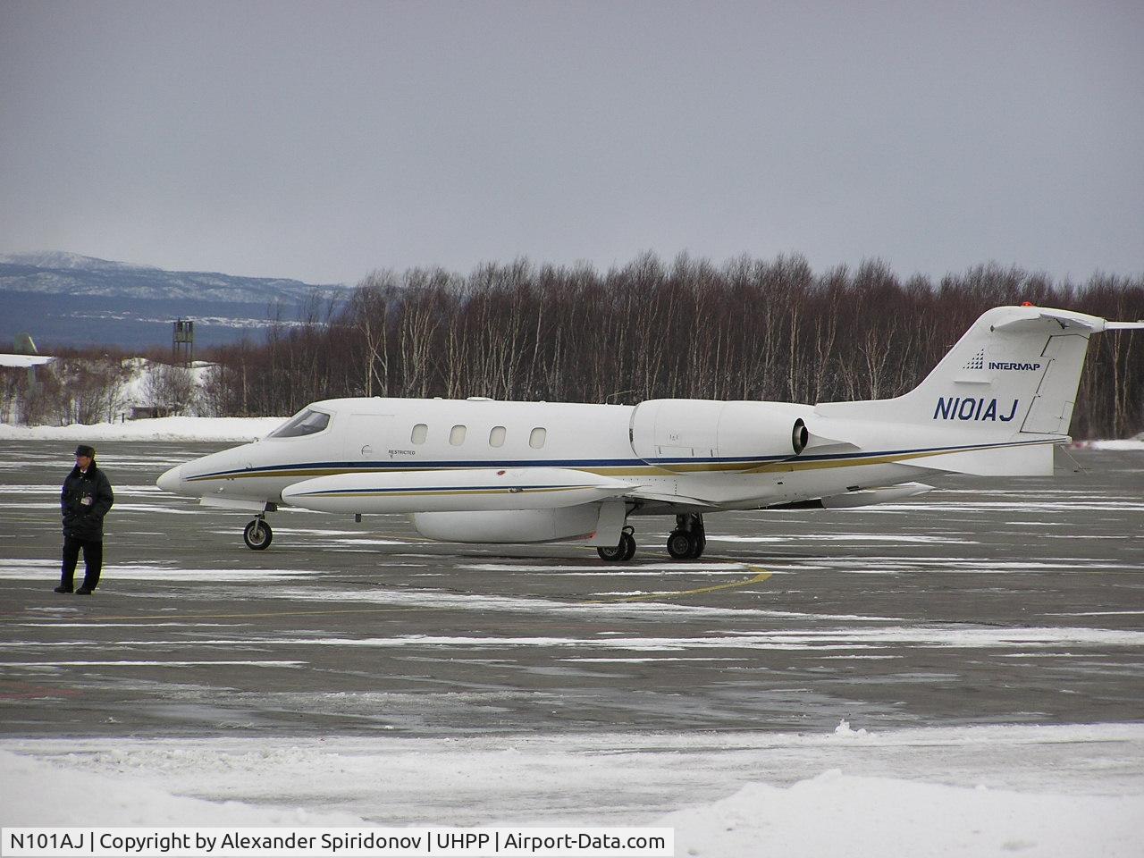 N101AJ, 1975 Gates Learjet 36 C/N 36-008, On the ground in Russia Far East