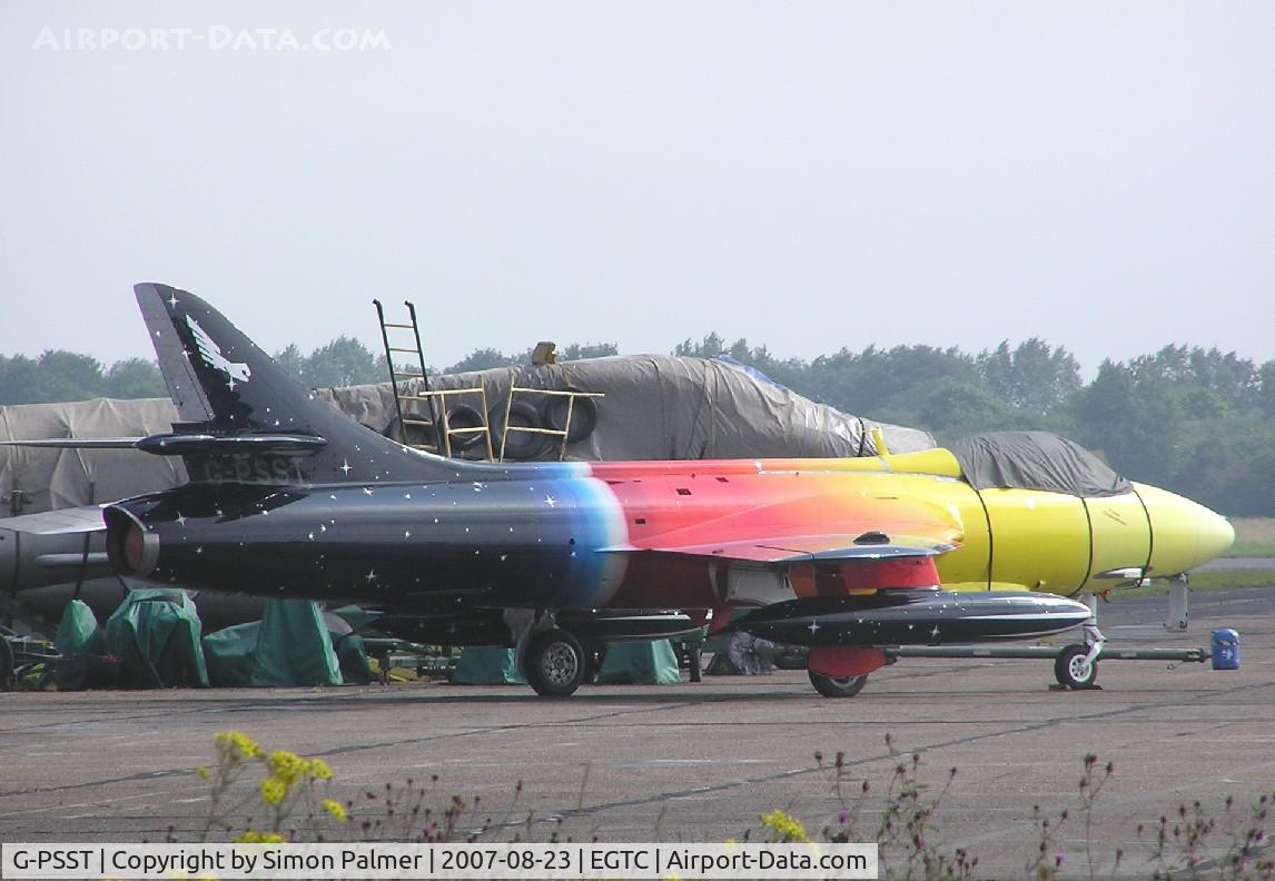 G-PSST, 1959 Hawker Hunter F.58A C/N HABL-003115, Hunter parked at Cranfield