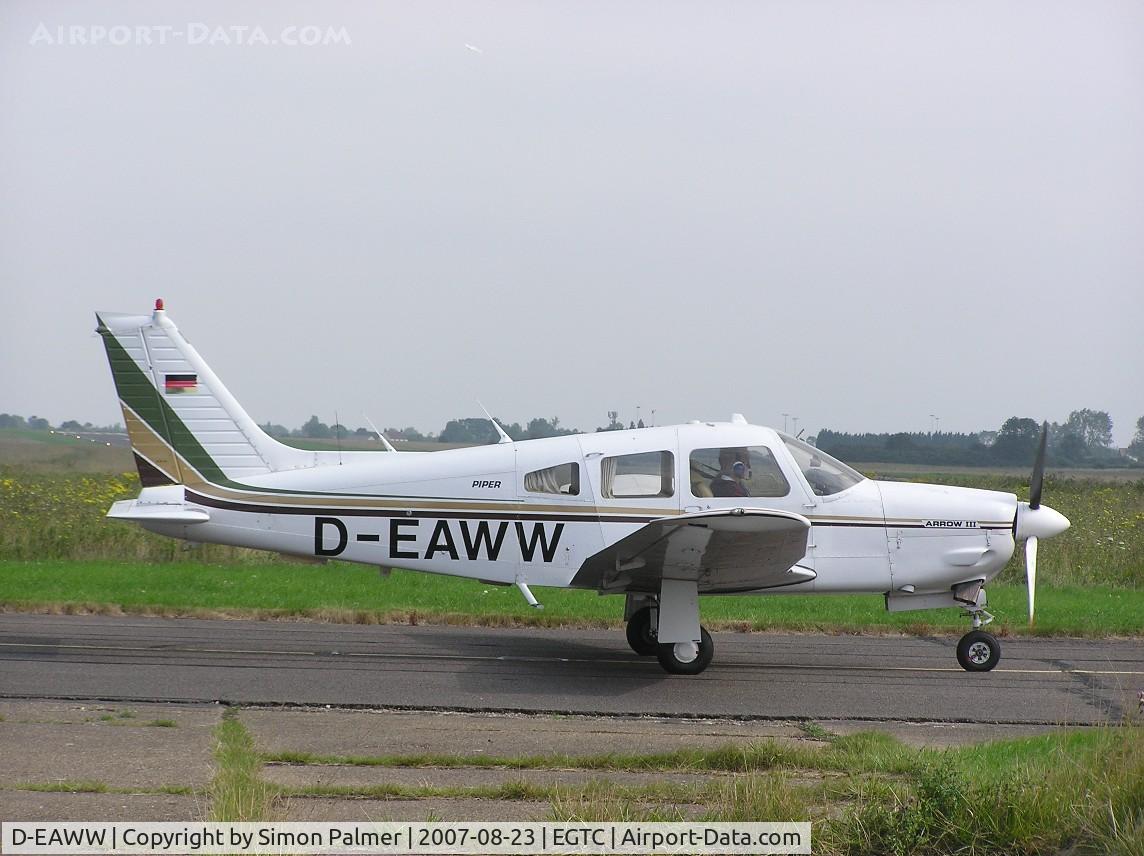 D-EAWW, 1978 Piper PA-28R-201 Cherokee Arrow III C/N 28R-7837199, Cherokee Arrow III at Cranfield