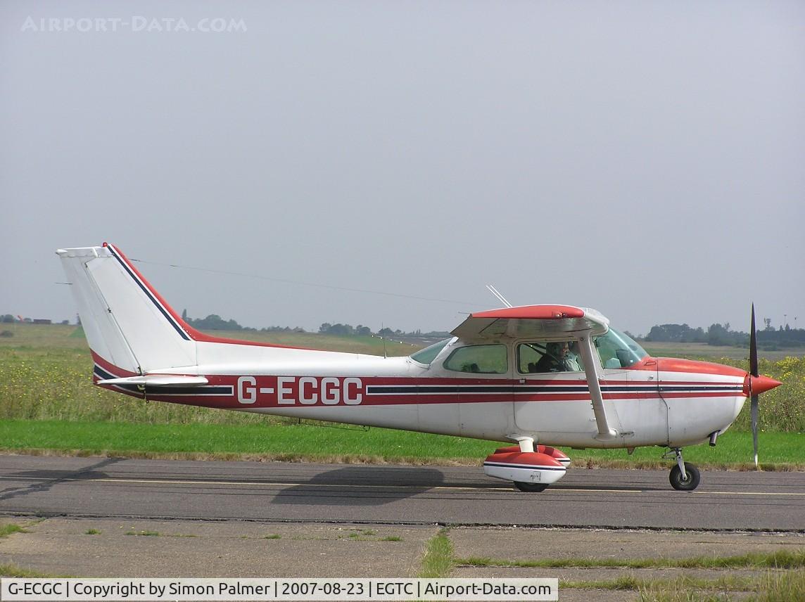 G-ECGC, 1979 Reims F172N Skyhawk C/N 1850, Cessna 172 taxiing out at Cranfield