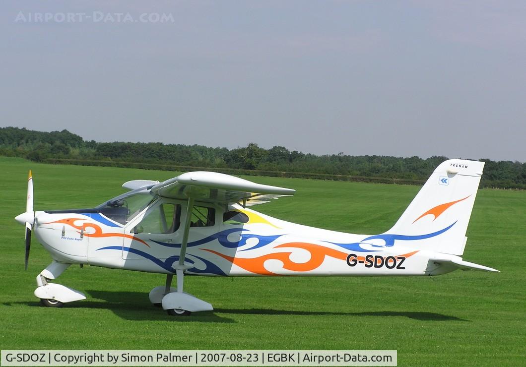 G-SDOZ, 2005 Tecnam P-92EA Echo Super C/N PFA 318A-14287, Tecnam in colourful scheme at Sywell