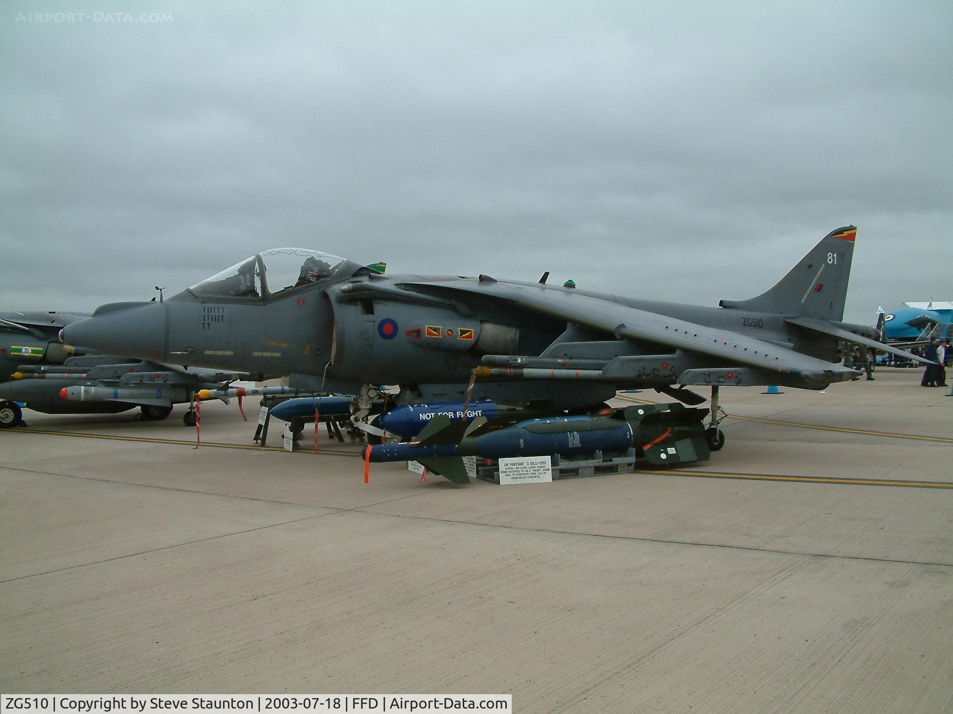 ZG510, British Aerospace Harrier GR.7 C/N P81, Royal International Air Tattoo 2003