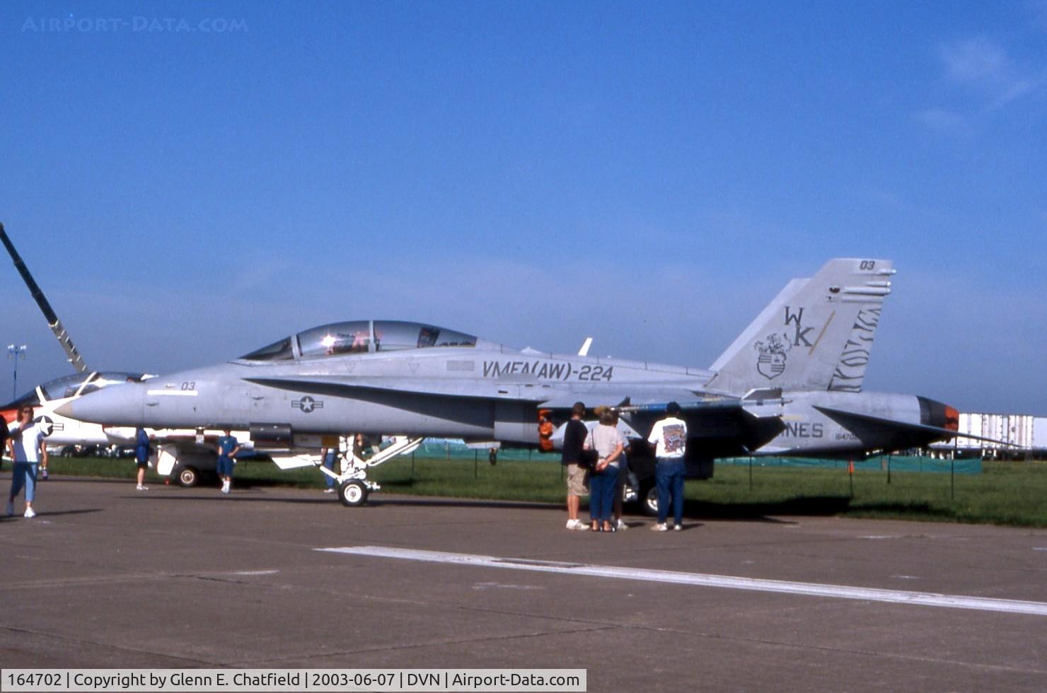 164702, McDonnell Douglas F/A-18D Hornet C/N 1141, F/A-18D at the Quad Cities Air Show