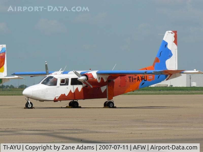 TI-AYU, 1970 Britten-Norman BN-2A-6 Islander C/N 198, Britten-Norman BN-2A Islander  SN - 198