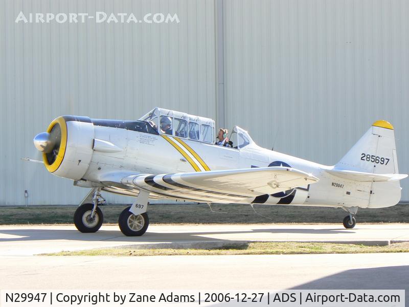 N29947, 1944 North American AT-6D Texan C/N 88-17478, Cavanaugh Flight Museum (Mr. Cavanaugh in rear seat?)