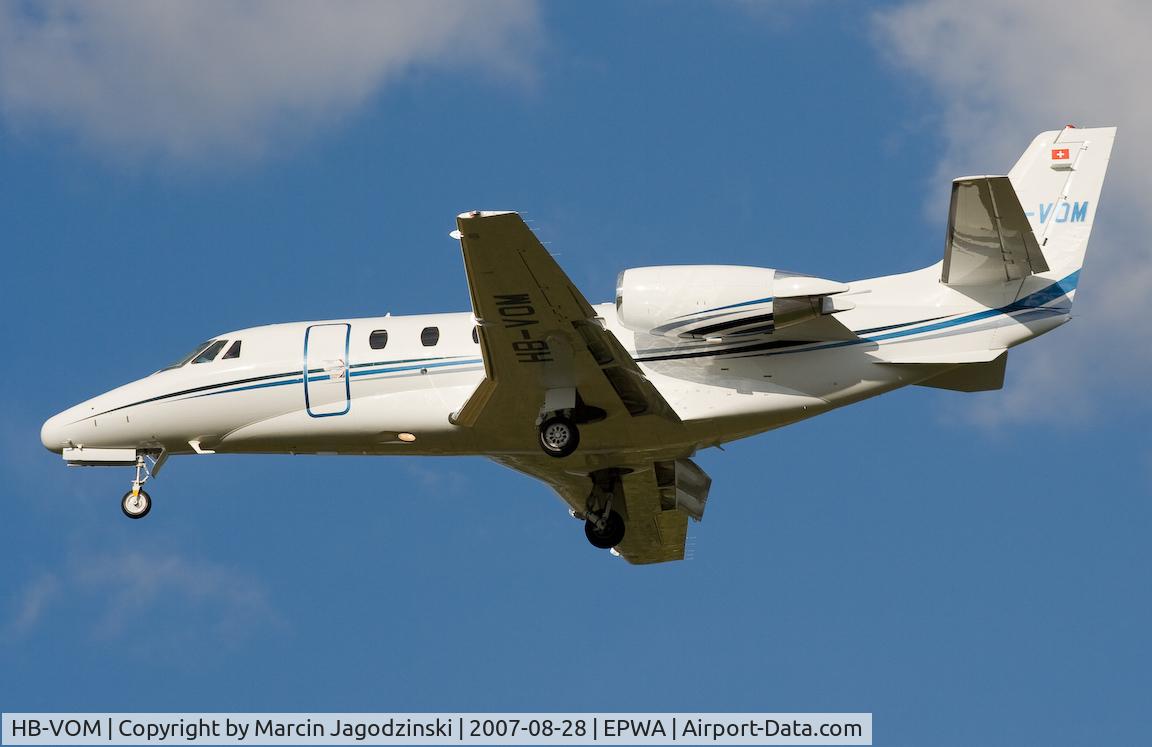 HB-VOM, 2006 Cessna 560XL Citation XLS C/N 560-5642, Taken at EPWA, 28-08-2007