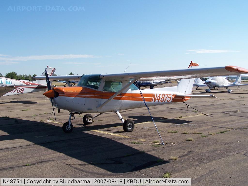 N48751, 1977 Cessna 152 C/N 15280951, Parked for display at Boulder Open House.