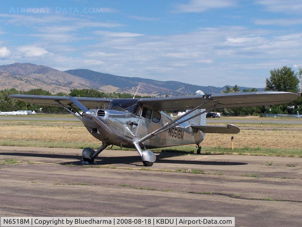 N6518M, 1949 Stinson 108-3 Voyager C/N 108-4518, Parked at Boulder