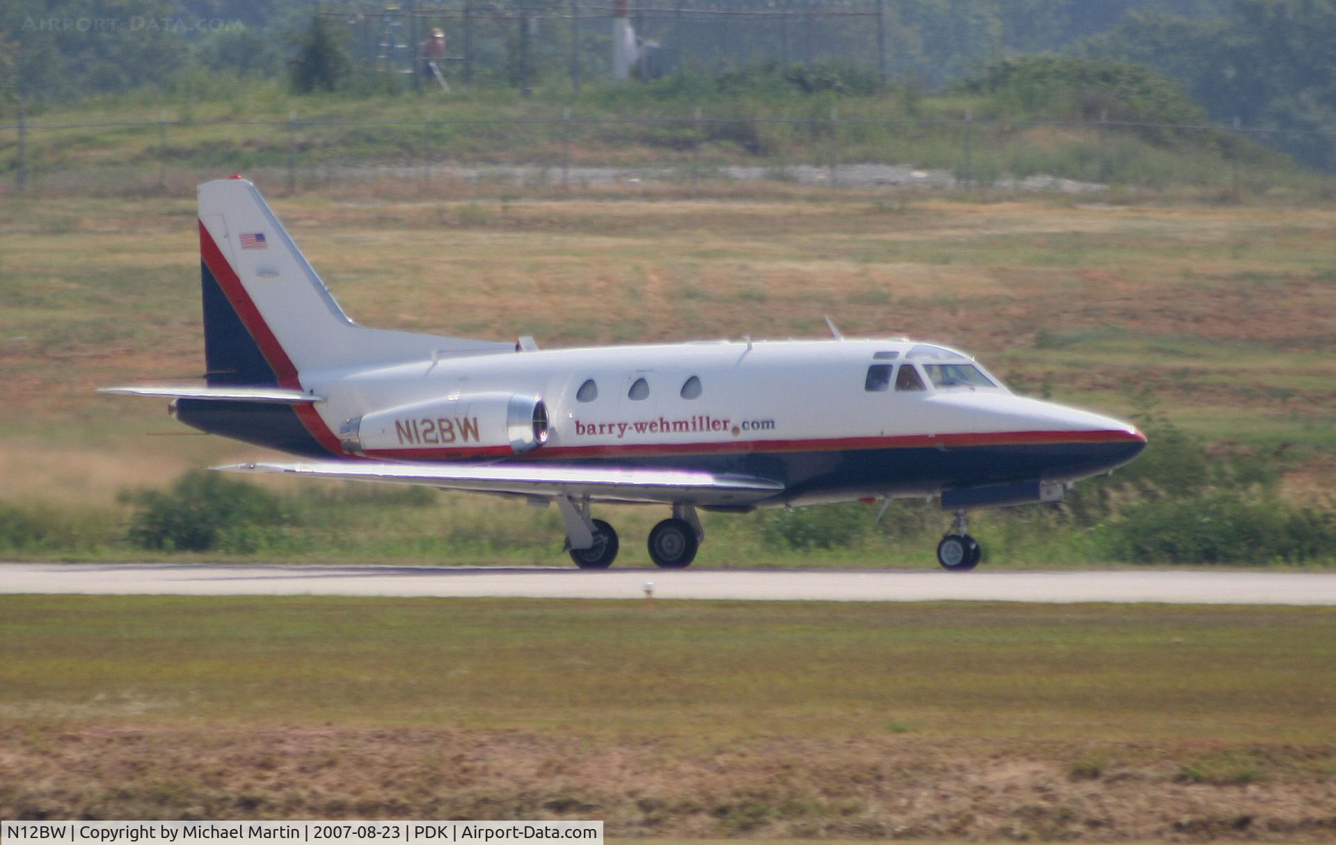 N12BW, 1972 North American NA-265-40 Sabreliner C/N 282-99, Taking off from Runway 20L