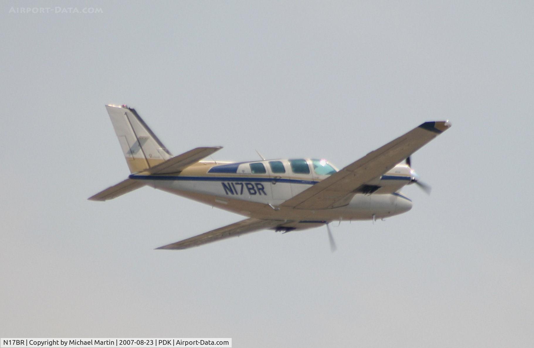N17BR, 1983 Beech 58 Baron C/N TH-1372, Over flying PDK