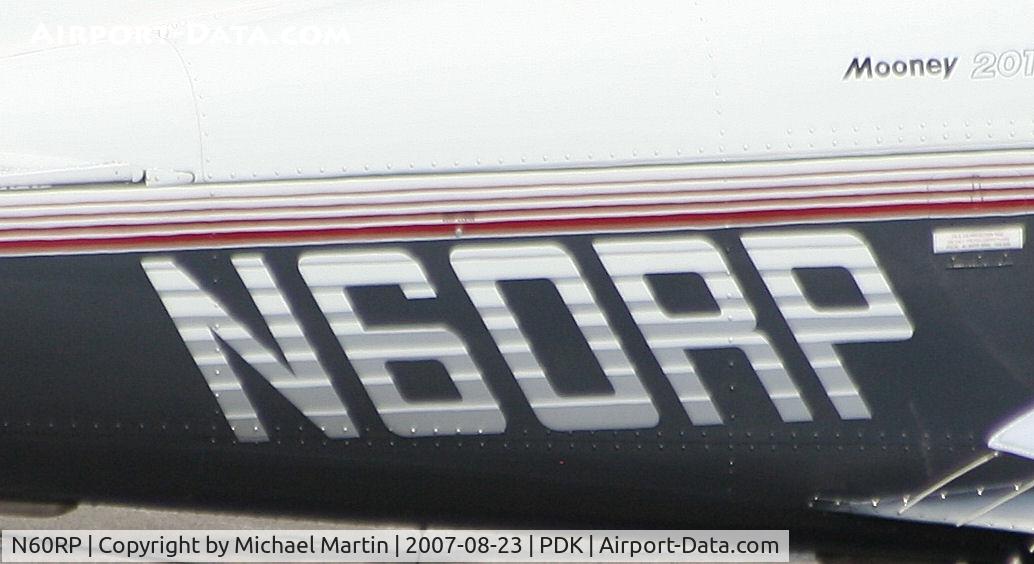 N60RP, 1980 Mooney M20J 201 C/N 24-1000, Tail Numbers