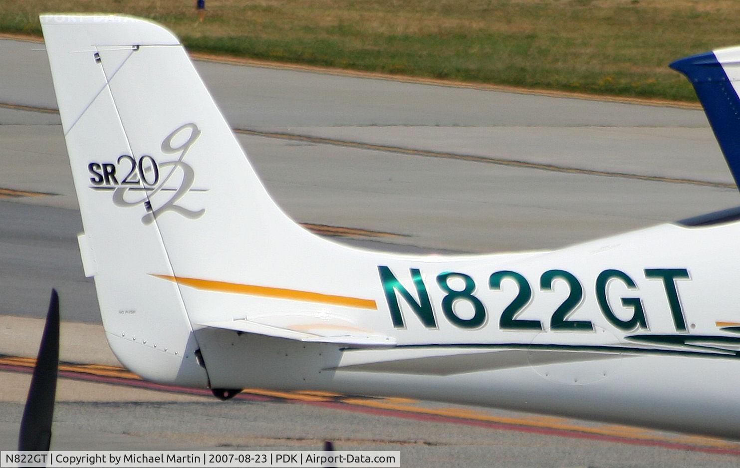 N822GT, 2004 Cirrus SR20 C/N 1456, Tail Numbers