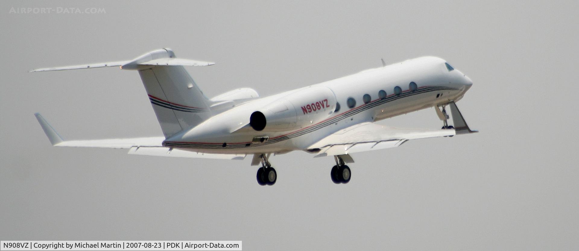 N908VZ, 2006 Gulfstream Aerospace GIV-X (G450) C/N 4051, Departing PDK enroute to parts unknown!