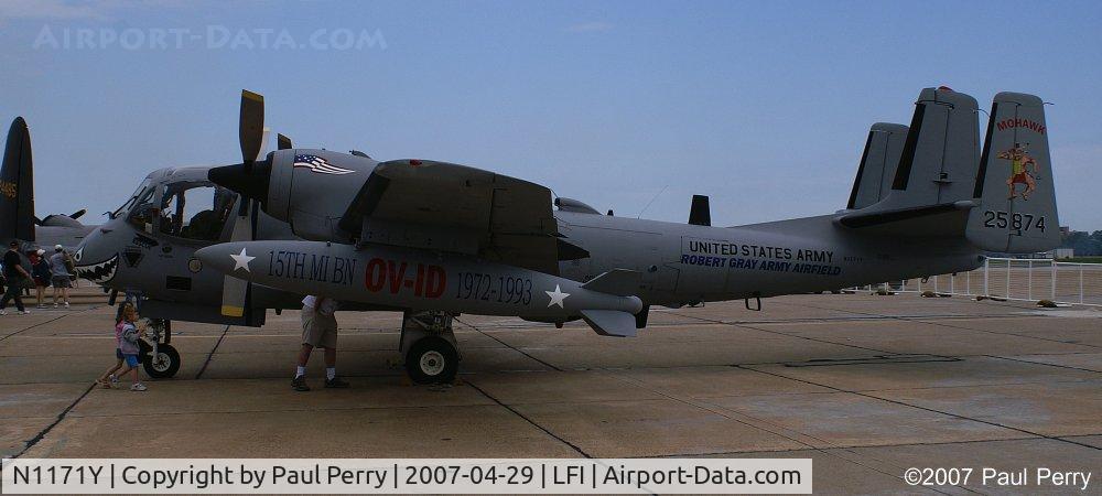 N1171Y, 1962 Grumman OV-1D Mohawk C/N 33B, Last time I saw her, she didn't have that pretty smile